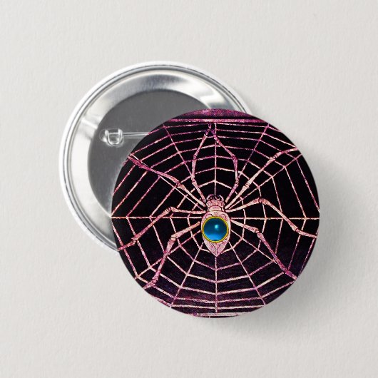 SPIDER UND WEB Blue Sapphire Black Button (Vorne & Hinten)