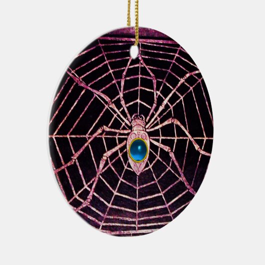 SPIDER UND WEB Blue Sapphire Black Keramikornament (Rechts)