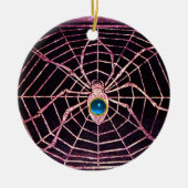 SPIDER UND WEB Blue Sapphire Black Keramikornament (Vorne)