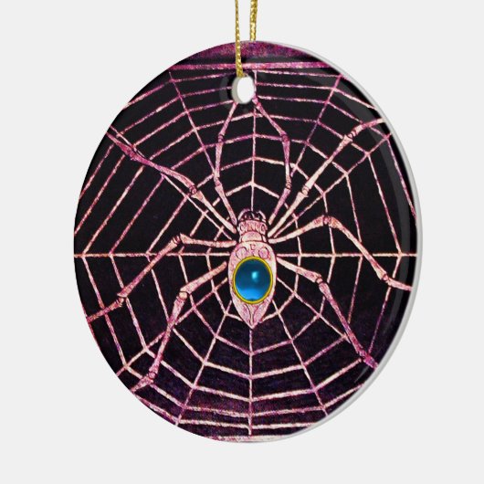 SPIDER UND WEB Blue Sapphire Black Keramikornament (Links)