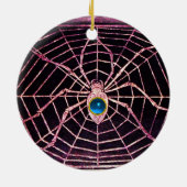 SPIDER UND WEB Blue Sapphire Black Keramikornament (Hinten)