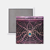 SPIDER UND WEB Blue Sapphire Black Magnet (Vorderseite/Rückseite)