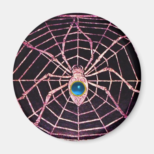 SPIDER UND WEB Blue Sapphire Black Magnet (Vorne)
