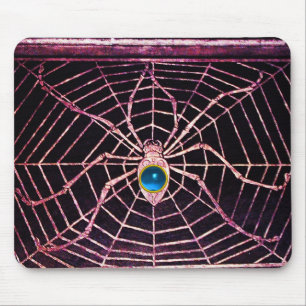 SPIDER UND WEB Blue Sapphire Black Mousepad