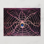 SPIDER UND WEB Blue Sapphire Black Postkarte (Vorderseite)