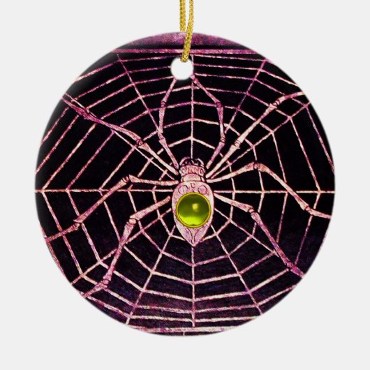 SPIDER UND WEB-Gelbes Topaz Schwarz Keramikornament (Vorne)