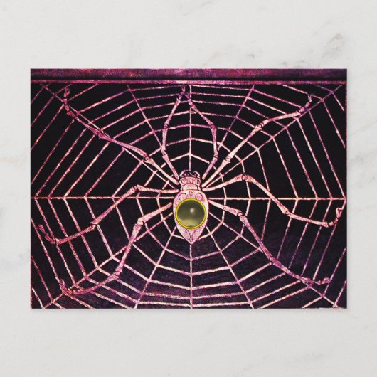 SPIDER UND WEB Grau Agate Black Postkarte (Vorderseite)