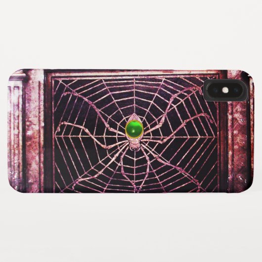 SPIDER UND WEB Green Emerald Black Case-Mate iPhone Hülle (Rückseite (Horizontal))