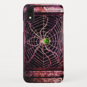 SPIDER UND WEB Green Emerald Black Case-Mate iPhone Hülle (Rückseite)