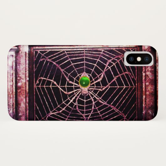 SPIDER UND WEB Green Emerald Black Case-Mate iPhone Hülle (Rückseite (Horizontal))