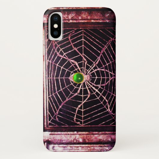 SPIDER UND WEB Green Emerald Black Case-Mate iPhone Hülle (Rückseite)