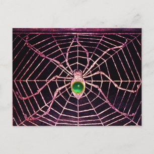 SPIDER UND WEB Green Jade Black Postkarte