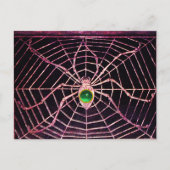 SPIDER UND WEB Green Jade Black Postkarte (Vorderseite)