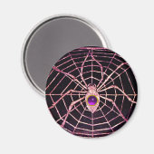 SPIDER UND WEB Lila Amethyst Black Magnet (Vorderseite/Rückseite)