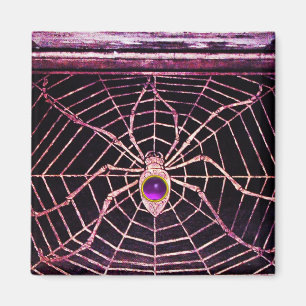 SPIDER UND WEB Lila Amethyst Black Magnet