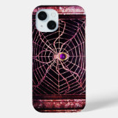 SPIDER UND WEB Lila Edelstein Schwarz Case-Mate iPhone Hülle (Rückseite)