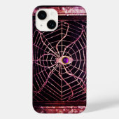 SPIDER UND WEB LILA GEMSTONE Black Case-Mate iPhone Hülle (Rückseite)