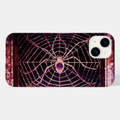 SPIDER UND WEB LILA GEMSTONE Black Case-Mate iPhone Hülle (Rückseite (Horizontal))