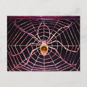 SPIDER UND WEB Orange Agate Black Postkarte