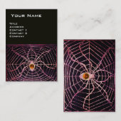 SPIDER UND WEB Orange Agate Black Visitenkarte (Vorne/Hinten)