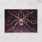 SPIDER UND WEB Pink Fuchsia Lila AmethyBlack Visitenkarte (Rückseite)