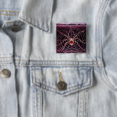SPIDER UND WEB Pink Fuchsia Ruby Black Button (Beispiel)