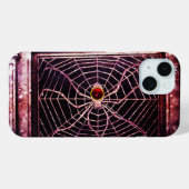 SPIDER UND WEB Red Ruby Black Case-Mate iPhone Hülle (Rückseite (Horizontal))
