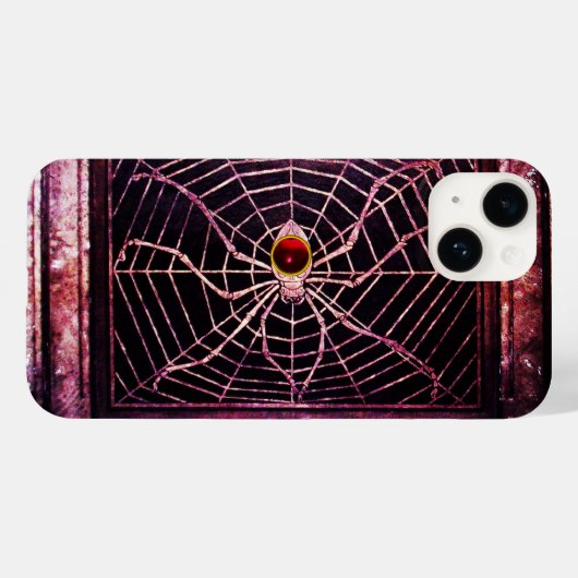 SPIDER UND WEB Red Ruby Black Case-Mate iPhone Hülle (Rückseite (Horizontal))