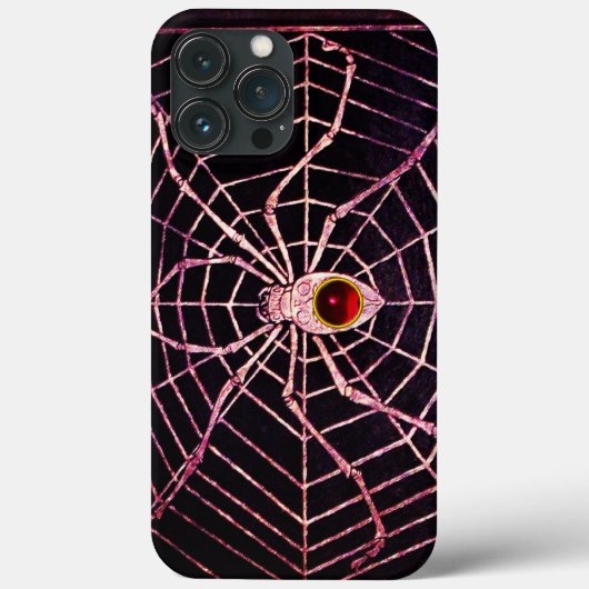 SPIDER UND WEB Red Ruby Black Case-Mate iPhone Hülle (Rückseite)