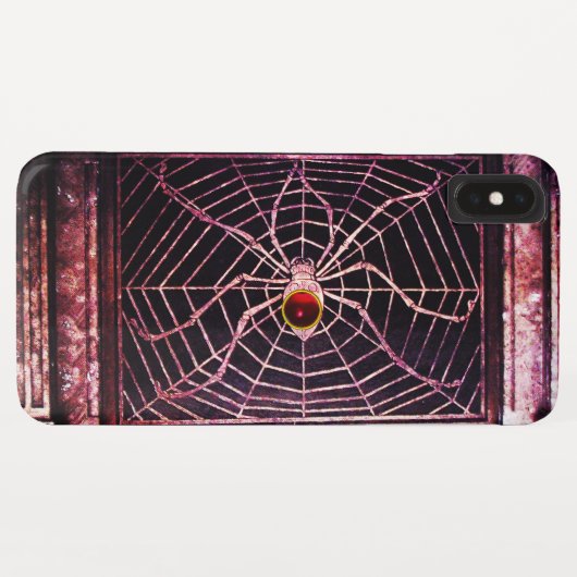SPIDER UND WEB Red Ruby Black Case-Mate iPhone Hülle (Rückseite (Horizontal))