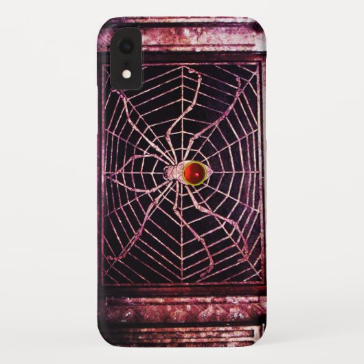 SPIDER UND WEB Red Ruby Black Case-Mate iPhone Hülle (Rückseite)