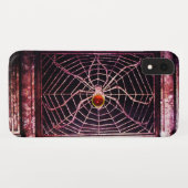 SPIDER UND WEB Red Ruby Black Case-Mate iPhone Hülle (Rückseite (Horizontal))