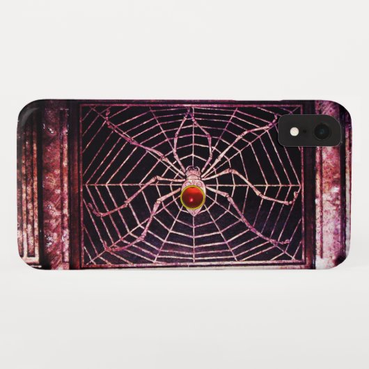 SPIDER UND WEB Red Ruby Black Case-Mate iPhone Hülle (Rückseite (Horizontal))