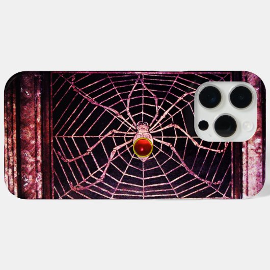 SPIDER UND WEB Red Ruby Black Case-Mate iPhone Hülle (Rückseite (Horizontal))