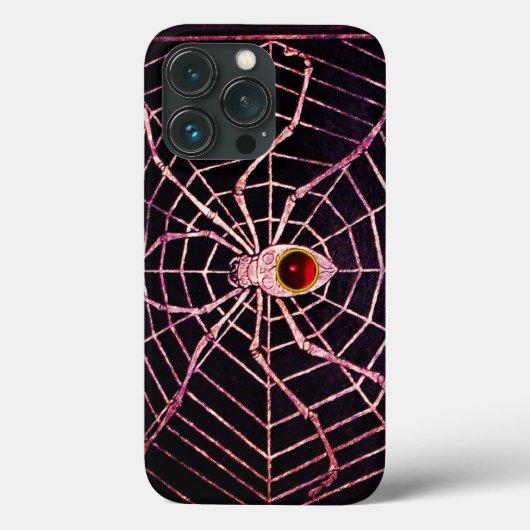 SPIDER UND WEB Red Ruby Black Case-Mate iPhone Hülle (Rückseite)