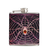 SPIDER UND WEB Red Ruby Black Flachmann (Vorderseite)