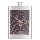 SPIDER UND WEB Red Ruby Black Flachmann (Vorderseite)