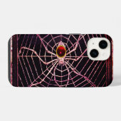 SPIDER UND WEB Red Ruby Black iPhone Hülle (Rückseite (Horizontal))