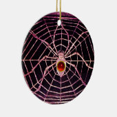 SPIDER UND WEB Red Ruby Black Keramikornament (Rechts)