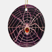 SPIDER UND WEB Red Ruby Black Keramikornament (Links)