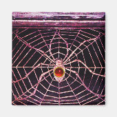 SPIDER UND WEB Red Ruby Black Magnet (Vorne)