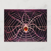 SPIDER UND WEB Red Ruby Black Postkarte (Vorderseite)