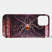 SPIDER UND WEB Red Ruby Gemstone Black Case-Mate iPhone Hülle (Rückseite (Horizontal))