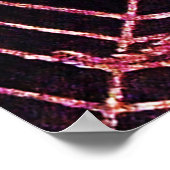 SPIDER UND WEB Red Ruby Gemstone Black Poster (Ecke)