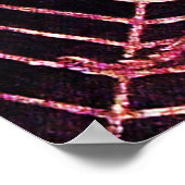 SPIDER UND WEB Red Ruby Gemstone Black Poster (Ecke)