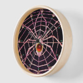 SPIDER UND WEB Red Ruby Gemstone Black Uhr (Winkel)