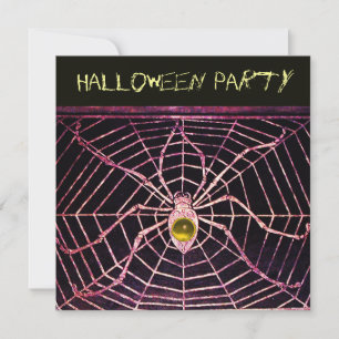 SPIDER- UND WEB-YELLOW TOPAZ-SCHWARZES HALLOWEEN-P EINLADUNG
