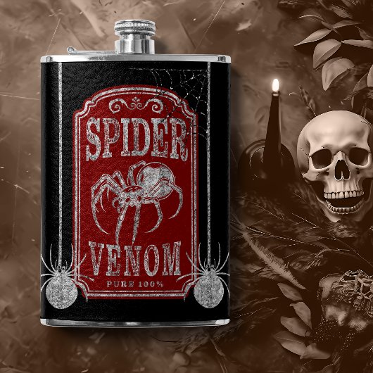 Spider Venom Glitzer Halloween Flachmann