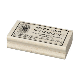 SPIDER VENOM - Vintages Apothekenetikett Gummistempel