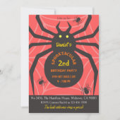 Spider Web 2. Geburtstag spukhaftes Halloween-Part Einladung (Vorderseite)